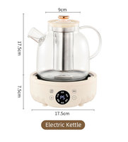 Bouilloire Électrique en Verre Great Bear 600ML 220V à Commande Mécanique, Arrêt Automatique, Protection Anti-Ébullition à Sec pour Utilisation en Extérieur et Hôtels - Idéal Cadeau