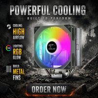 Refroidisseur de processeur COOLLEOP50i RGB à refroidissement par air, ventilateur PRO RGB de 4e génération, refroidisseur de processeur Cool Rio P50i avec éclairage couleur