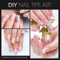 600 pièces de capsules d'ongles en gel souple transparentes, semi-mates, pour extensions d'ongles en acrylique, capsules d'ongles en gel nude