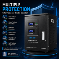 Régulateur de tension automatique (AVR) monophasé en cuivre SVC 110V-250V AC220V 50Hz pour appareils électroménagers