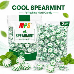 Caramelos Duros Verdes y Blancos <span class=keywords><strong>Sin</strong></span> <span class=keywords><strong>Azúcar</strong></span>, Envueltos Individualmente, Sabor a Menta y Frutas Ácidas, de Fábrica OEM - Product Image 3