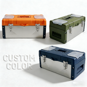 Ningbo Factory Guter Preis Tragbar 13-20 Zoll Metall Eisen Kunststoff Werkzeug kasten Hardware Reparatur werkzeug Aufbewahrung koffer Organizer Werkzeug kasten - Product Image 5