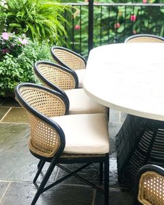 <span class=keywords><strong>Pas</strong></span> <span class=keywords><strong>cher</strong></span> prix usine plus Design en bois maison rotin osier dos avec coussin doux bois cuisine salle à manger Restaurant chaise - Product Image 1