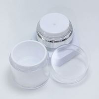 Pot à pompe sans air 15/30/50g, flacon vide en acrylique pour crème, rechargeable, avec bouchon à vis, pour crème contour des yeux, facile à transporter, maquillage de voyage