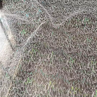 Sliver Gold Metallic Yarn Spider Mesh Fabric Anti-static Knitted 100% Polyester Lightweight for Wedding Curtain Garment Flower