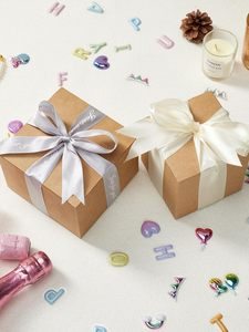 Boîtes cadeaux brunes 5x5x3.5 Boîtes cadeaux en papier kraft avec couvercles pour cadeaux, artisanat, mariage, anniversaire, fête, cupcake - Product Image 4