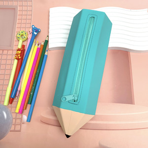 Estuches de lápices escolares de silicona de PVC inusuales directos de fábrica con cremallera - Product Image 2