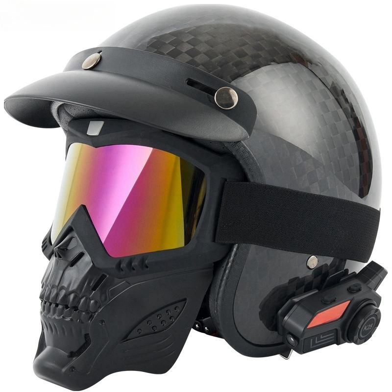 Noir brillant 12K (graphique tête de mort + Bluetooth K25)