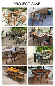 Lusso moderno ristorante giardino tavolo <span class=keywords><strong>da</strong></span> pranzo in alluminio porta del Patio mobili con corda mobili <span class=keywords><strong>da</strong></span> pranzo all'aperto - Product Image 6
