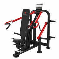 FEIFANHONGYU Machine de presse dorsale commerciale à charge par plaques, poignées multi-grip, siège réglable, équipement d'entraînement de force