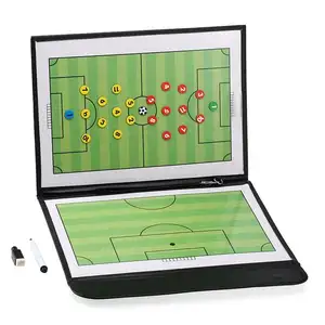 ActEarlier Portable Foldable Magnetic Soccer Training Coach Board Football Coaching Tactical Board
