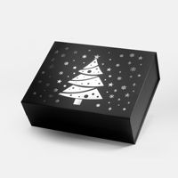 Cajas de Regalo de Joyería Magnéticas Plegables de Cartón Corrugado Kraft Reciclado Biodegradable de Lujo Personalizadas para Navidad con Laminado Mate