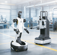 Robot humanoïde industriel embarqué en IA AgiBots Genie G2 G2 Max, monté sur roues, avec bras de contrôle de force de haute précision