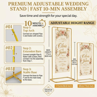 Support de Présentation pour Panneau de Bienvenue de Mariage, Baby Shower, Remise de Diplôme, Fête Prénuptiale, et Panneau de Cérémonie de Remise de Diplôme