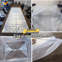 Fabricant d'épaisseur de taille personnalisée Vente en gros Sac PEBD grand gousset latéral en plastique poly transparent pour articles ménagers/emballage alimentaire