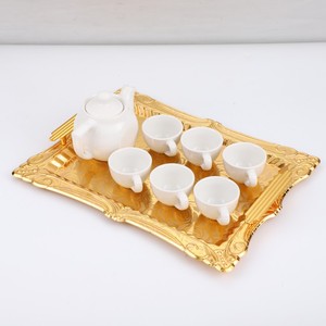 Service de table rectangulaire de Dubaï avec plateau de service à thé et café turcs gravés et écologiques - Product Image 4