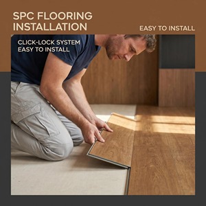 Piso SPC con Acabado de Madera Tradicional, 100% Impermeable, Sistema de Click, Loseta Vinílica, Piso Flotante con Núcleo Rígido - Product Image 4