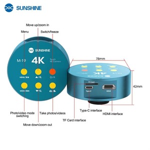 Cámara SUNSHINE M-19 Táctil 4K HD de 8.29 Millones de Píxeles para Reparación de Teléfonos Móviles para Microscopio Trinocular - Product Image 5