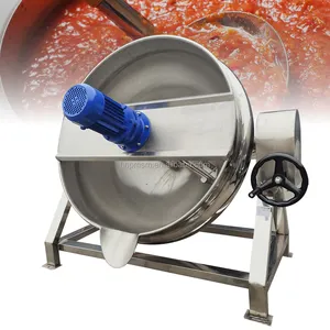 Wholesale Price Jacketed Kettle Philippines Hot Sales Automatic Cooking Mixer Industrial Cooking Pot With Mixer