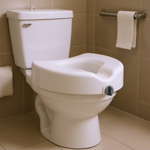 Rehausseur de siège de toilette robuste de 5 pouces de hauteur pour personnes âgées – Équipement de sécurité pour salle de bain - Product Image 2