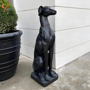 Estatua de Doberman <span class=keywords><strong>Pinscher</strong></span> de <span class=keywords><strong>Tamaño</strong></span> Real, Diseño Personalizado, de Latón Fundido, Decoración de Jardín Exterior, Artesanía de Metal en Bronce Negro Antiguo - Product Image 5