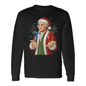 T-shirt à manches longues George Washington Santa 67 Meme Christmas - Product Image 1