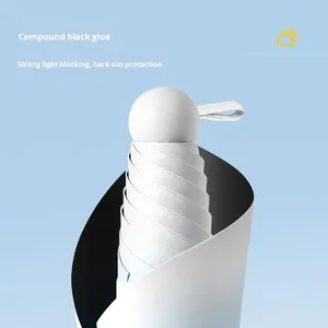 Parapluie pliant minimaliste pour femme, protection UV, design compact, baleines en fibre, fonction tout-en-un, personnalisable avec logo, vente en gros - Product Image 4
