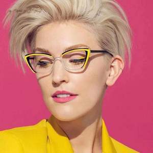 Gafas de Computadora TR90 Modernas con Logotipo Personalizado, Lentes Transparentes, Gafas Coloridas con Bloqueo de Luz Azul para Mujer - Product Image 1