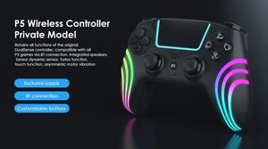 Manette de <span class=keywords><strong>jeu</strong></span> Bluetooth pour PS5, joystick à détection de mouvement, vibration, manette sans fil avec effet d'éclairage RVB coloré - Product Image 3