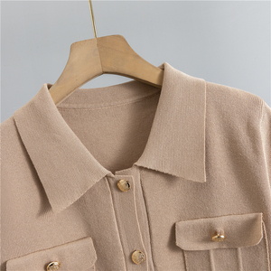Completo in Maglia di Alta Qualità Francese per <span class=keywords><strong>Donna</strong></span>, Primavera-Estate 2026, Nuovo Set Due Pezzi, Stile Dolce e Delicato, Gonna a Maniche Corte - Product Image 5
