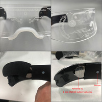 Lunettes LED Lumineuses Tendance : Visière Électronique Lumineuse, Lunettes Créatives Technologiques, Lunettes LED de Fête Lumineuses, Style Futuriste