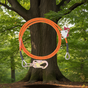 Mousqueton en acier allié pour arboriculteur, résistance à la rupture 32KN, noyau en acier 12,7 mm, protection antichute Flipline pour l'escalade d'arbres - Product Image 2