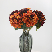 Real Touch Kunstmatige Hortensia Bloemen Herfst Vintage Arrangement voor Kantoor Tafel Plank Huisdecoratie Moederdag Afstuderen
