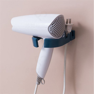Wall Mounted Hair Dryer Holder Adhesive <b>Plastic</b> Bathroom <b>Shelf</b> Minimalist Design Durable Storage Rack - Product Image 4