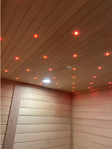 Vente flash : Sauna carré extérieur noir pour 4-6 personnes, en cèdre et en hemlock, avec poêle électrique 6 kW et pierres de sauna - Product Image 6