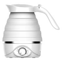 Bouilloire électrique pliable portable en silicone de qualité alimentaire, résistante aux hautes températures, avec arrêt automatique, 1L