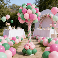 Kit de 44 ballons en latex rose pastel et vert de 10 pouces pour guirlande et arche, idéal pour anniversaire, baby shower, mariage, Saint-Valentin, Halloween