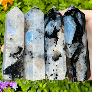 หินมูนสโตนสีรุ้งธรรมชาติทรงรีขัดเงา สำหรับตกแต่งบ้าน ของที่ระลึก ของสะสม ของขวัญ  แบบขายส่ง - Product Image 4