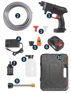Pistola de Agua de <span class=keywords><strong>3</strong></span> Modos, Pistola de Vapor Hormy, Portátil, Recargable, 20V, para Lavado de Autos, Lavadora a Presión - Product Image 2
