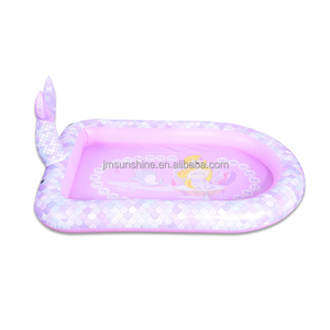 Piscina inflable kolam anak para niños, inflador infantil de sirena, novedad - Product Image 2