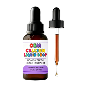 Fabricante de Marca Privada OEM/ODM, Gotas Líquidas de Calcio para Bebés Aptas para Vegetarianos, Suplementos Alimenticios para el Crecimiento Humano y la Salud Familiar - Product Image 1