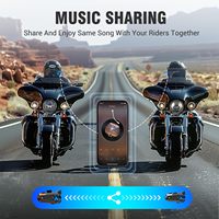 Auriculares Bluetooth para Casco de Motocicleta C9, Alcance de hasta 600M/1970 pies, Impermeables IPX6, Intercomunicador Bidireccional en Tiempo Real, Auriculares para Compartir Música