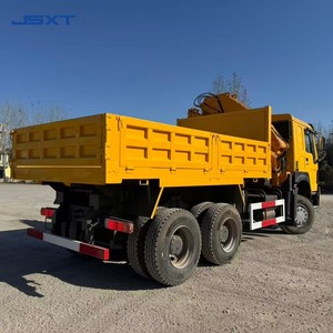 Camion-grue d'occasion 6x4 Sinotruck Howo 5 tonnes avec grue à bras articulé, moteur Yuchai, boîte de vitesses, roulement et moteur, hauteur de levage 15m - Product Image 2