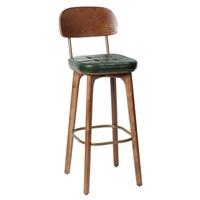 Chaise de bar en bois massif, style luxe léger, moderne et minimaliste, avec dossier, tabouret haut pour comptoir de caisse, usage domestique et magasins de téléphonie mobile