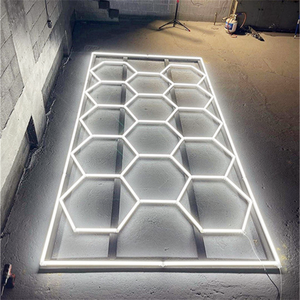 Yüksek kalite özelleştirilmiş garaj ışığı altıgen Led ışık hızlı teslimat için enerji tasarrufu ışık tavan araba yıkama - Product Image 3