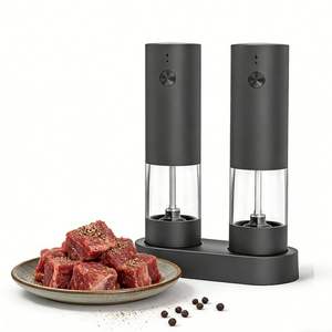 Parrillas de Barbacoa Personalizadas para Exteriores, Molinillos Automáticos de Pimienta y Sal, Juego de Molinillos Eléctricos de Sal y Pimienta - Product Image 1