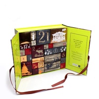 Benutzer definierter Druck 25 Tage Luxus Papp schublade Geschenk box Weihnachts Advents kalender Box mit Tablett