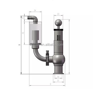 Thép không gỉ Homebrew spunding Van hướng dẫn sử dụng cấu trúc an toàn Tri Clover kẹp vệ sinh cho thiết bị sản xuất bia - Product Image 2
