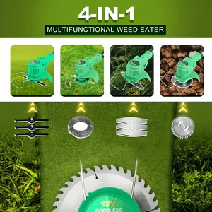 เครื่องตัดหญ้าไร้สาย 12V รุ่น DIY พร้อมด้ามจับพับได้ เหมาะสำหรับตัดหญ้าในสวน ใช้แบตเตอรี่ CG-12A เครื่องตัดหญ้าไร้สาย 12V - Product Image 5