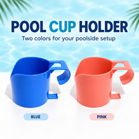Support de verre et étagère de rangement en plastique pour piscine, en stock, pour boissons/bière